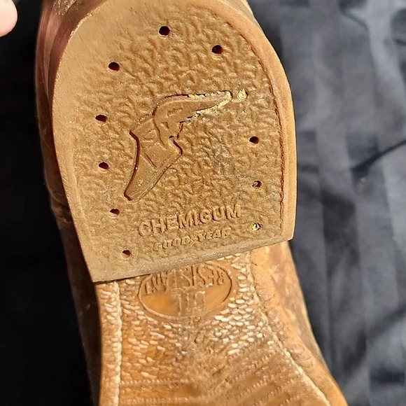 Redwing Mens Work/Cowboy Boots visible Slits Check Pinterest 4 Ideas 2 Repurpose - Picture 4 of 7